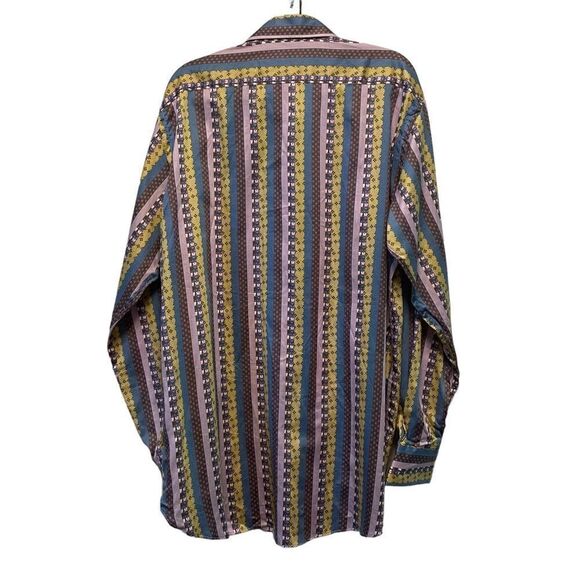 Etro Striped Geometric Pattern Button Down Shirt - Picture 4 of 6